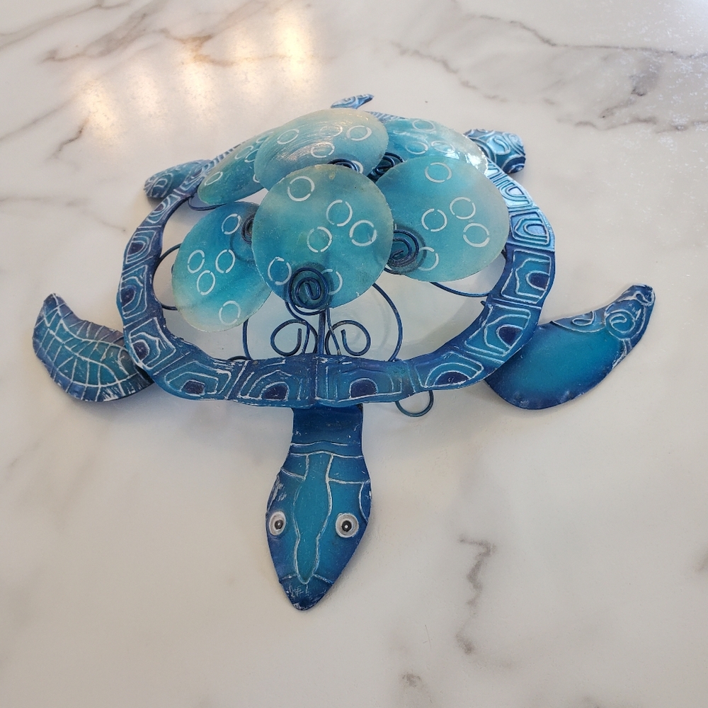 Blue Turtle Metal & Shells Wall Decor - Picture 13 of 16